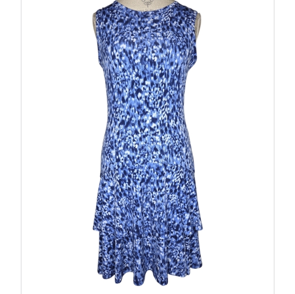 MICHAEL Michael Kors Tiered Flounce Hem Sleeveless Knit Dress Size M NWT